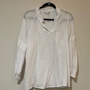 Counterparts White Boho Blouse with Lace Details